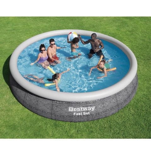 Piscina Bestway Power Steel Redonda 457x84 cm con Bomba Filtrante