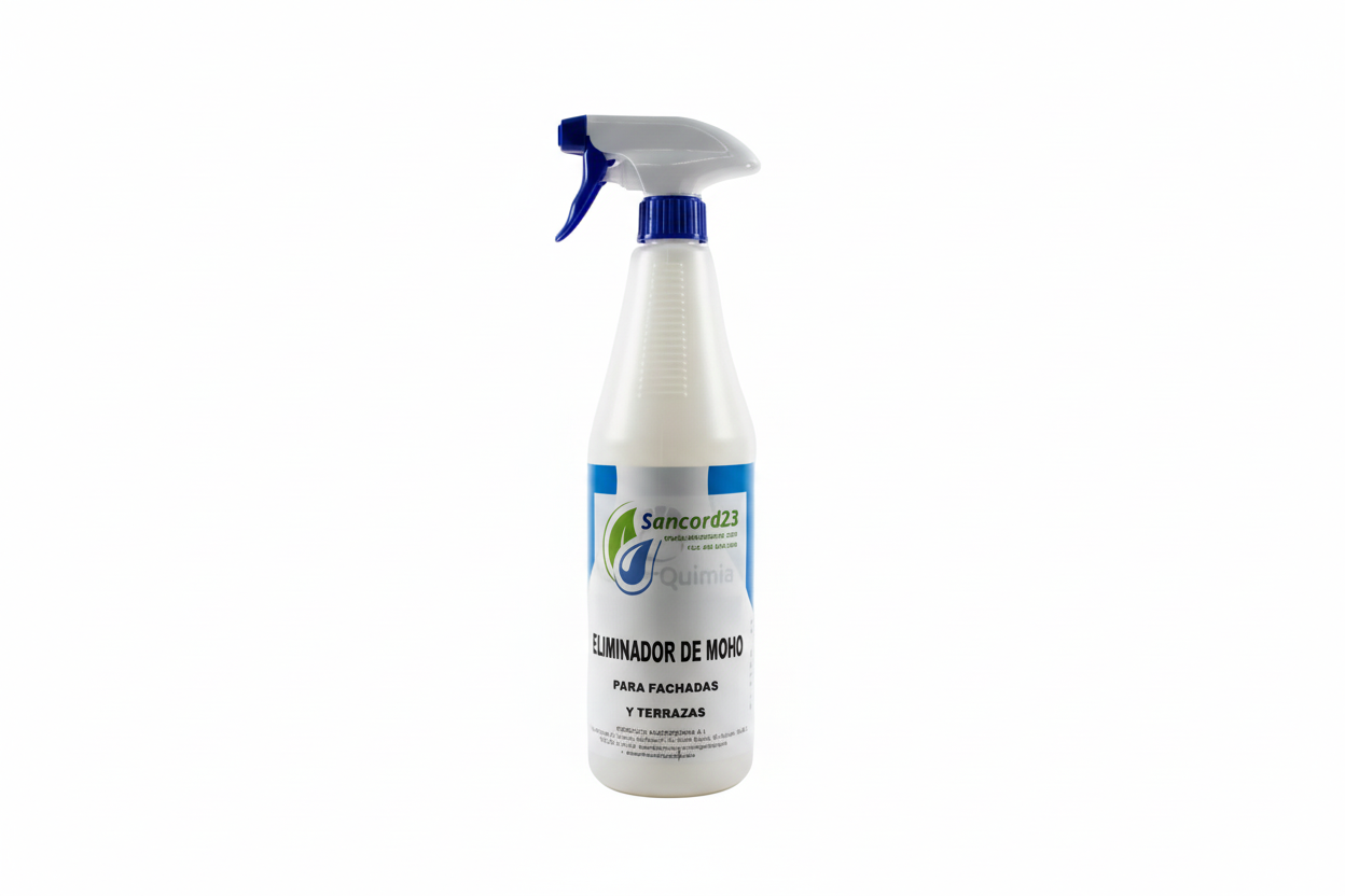 Eliminador de Moho y Verdín Profesional 1L – Antimoho Interior y Exterior con Pulverizador