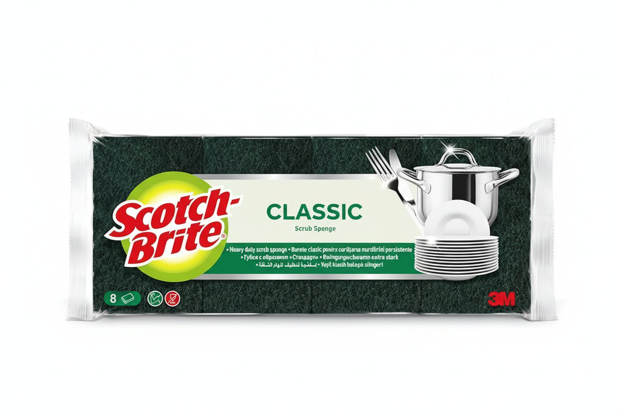 Estropajo Scotch-Brite Classic 8 Uds – Limpieza Eficaz Sin Rañar