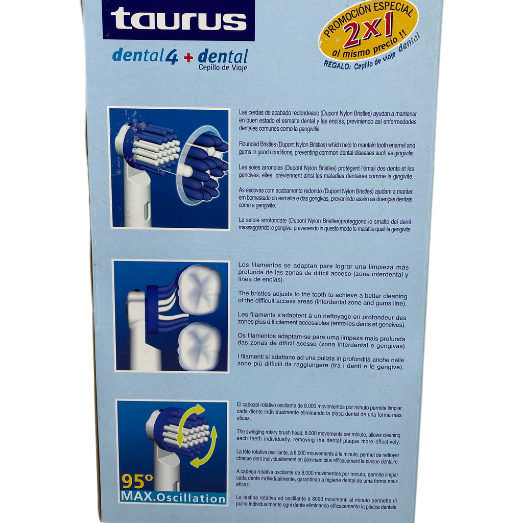 Cepillo Dental Taurus 2-en-1 con Recambios – Últimas Unidades en Oferta
