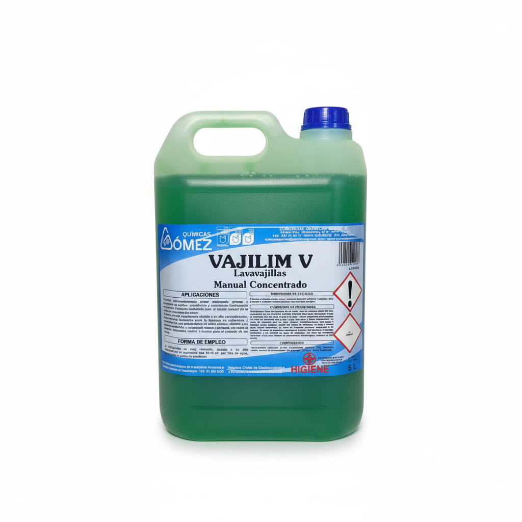 Lavavajillas Manual Concentrado 5L – Alto Poder Desengrasante, Autosecante, Hostelería