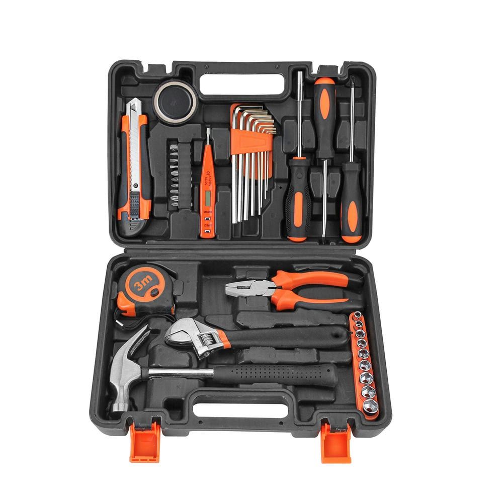 Juego de Herramientas 37 Piezas con Maletín Rígido – Kit Completo para Hogar y Bricolaje