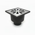 Sumidero Sifónico PVC 10x10cm con Rejilla Inox – Antiolores para Baño y Ducha