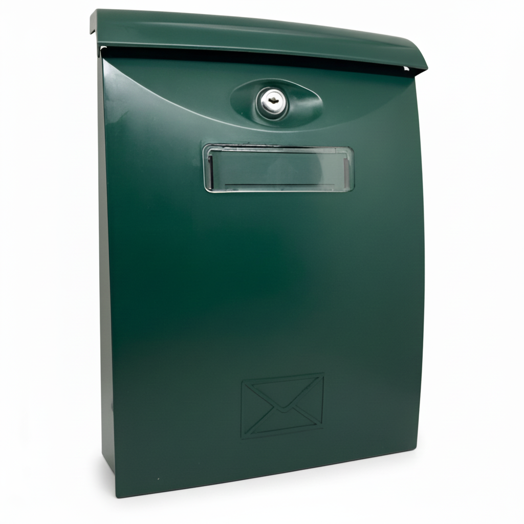 Buzón Exterior PVC Verde Tamaño DIN A4 – Resistente a la Intemperie