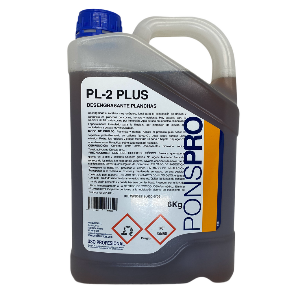 Desengrasante Profesional Planchas Asevi PL-2 Plus – Eliminador Grasa Industrial