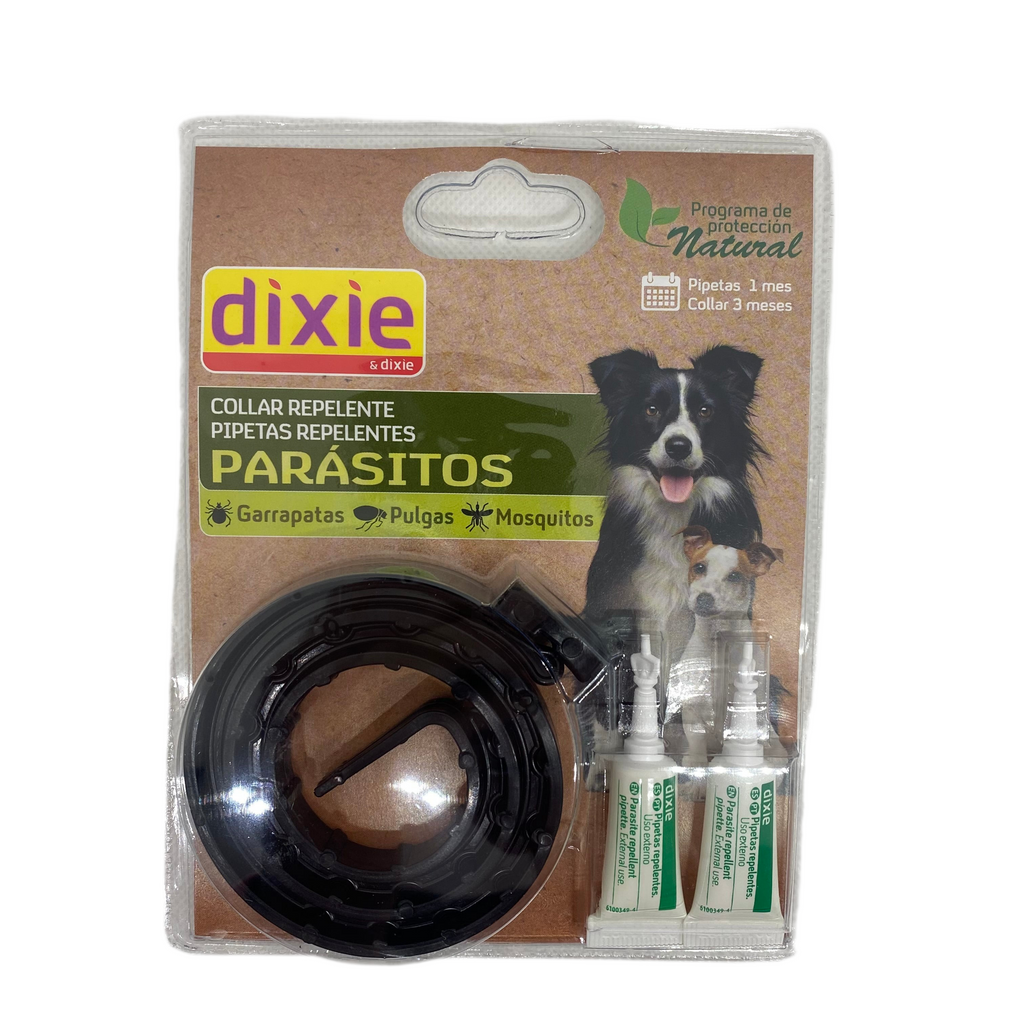 Collar Repelente Antiparásitos + 2 Pipetas – Protección Completa para tu Mascota