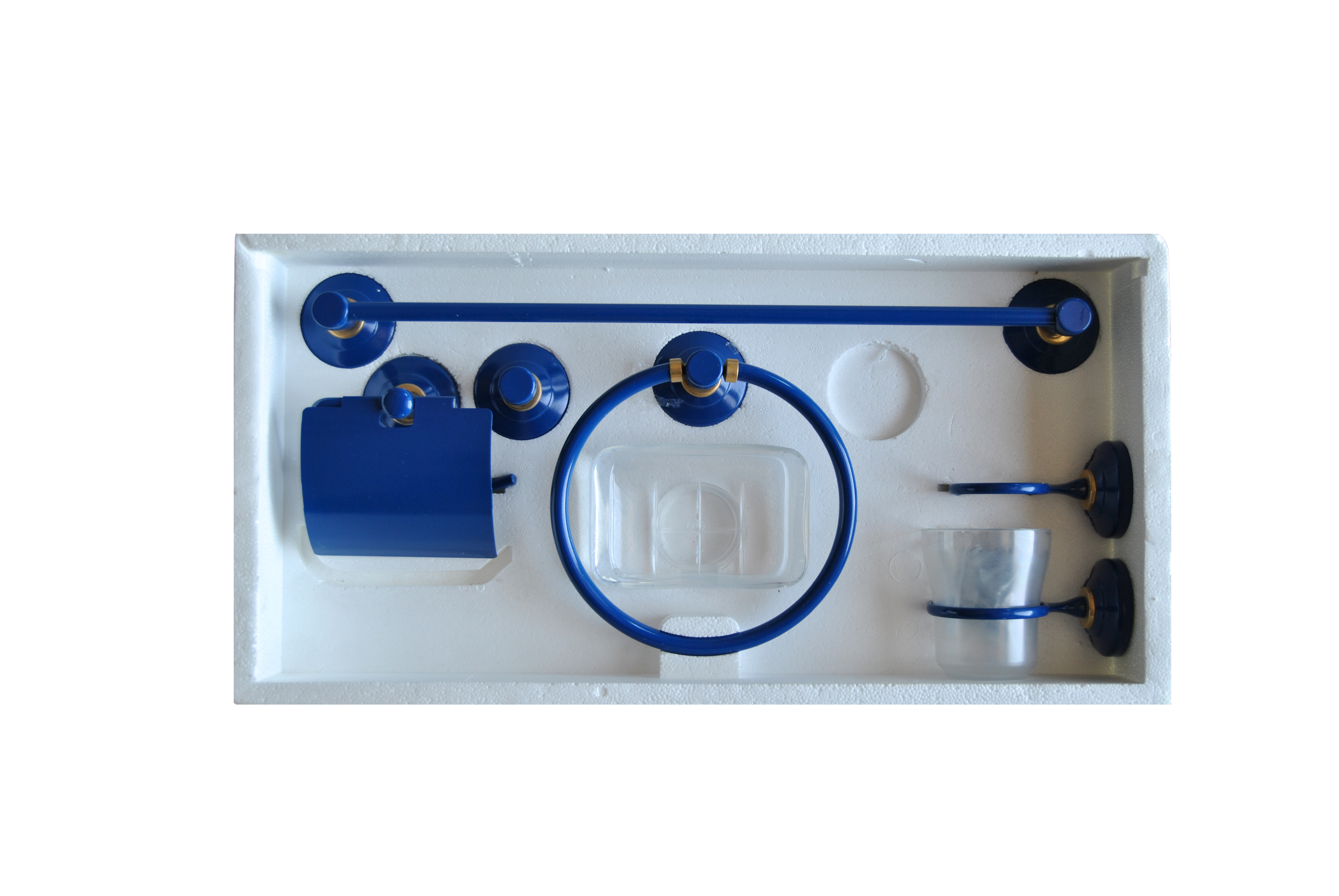 Conjunto Accesorios Baño 6 Piezas Latón – 5 Colores, Diseño Moderno