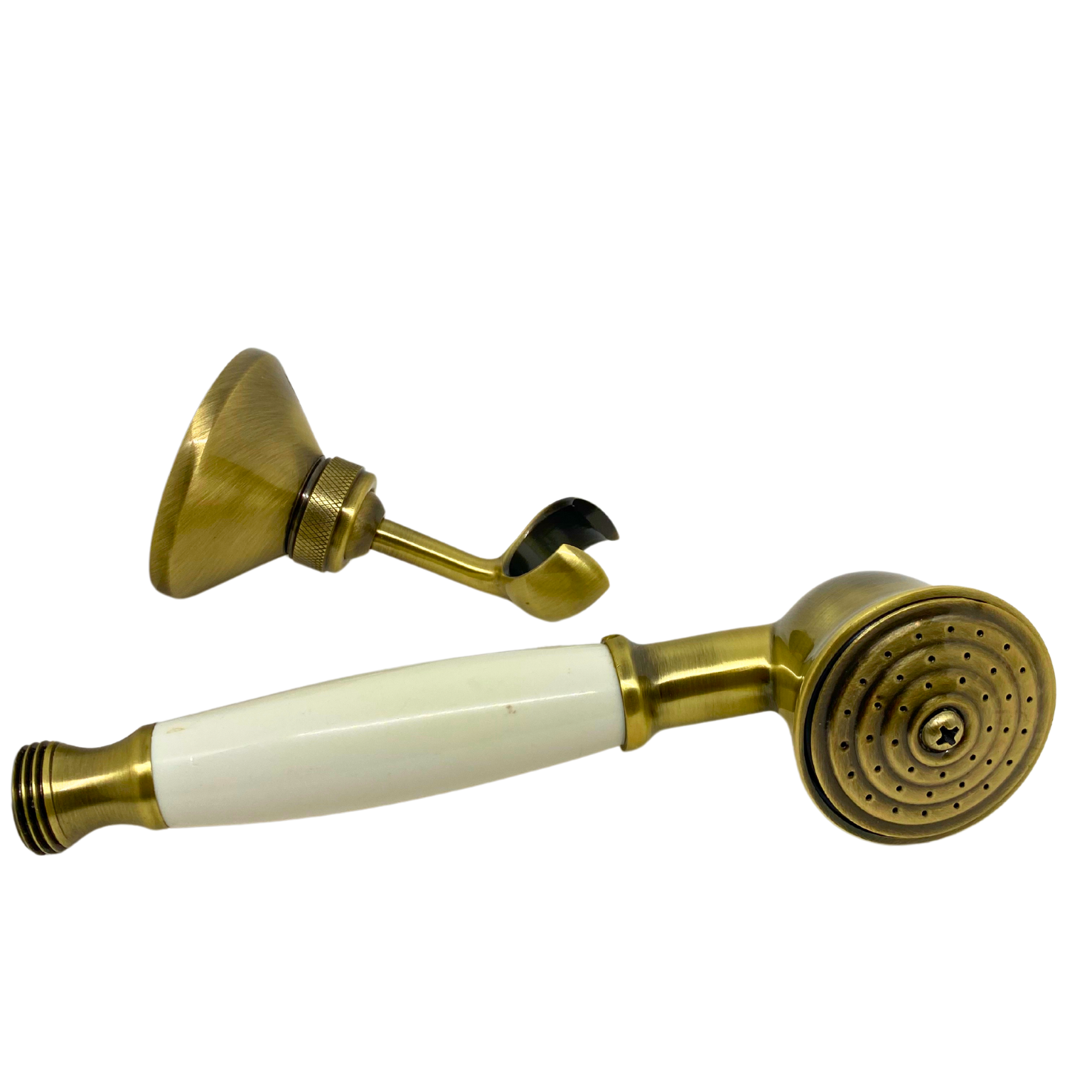 Grifo Ducha Vintage Bronce Viejo Chanel – Retro con Teleducha y Flexo