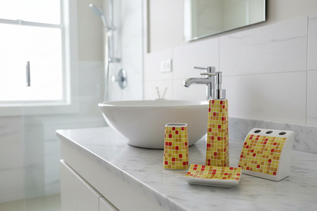 Juego Accesorios Baño Cerámica 4 Piezas Accesorios Baño 4 piezas