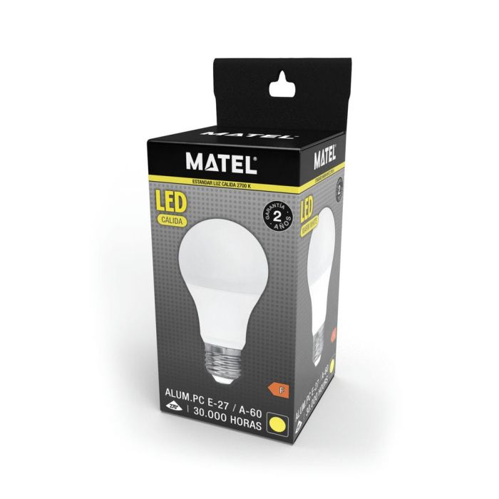 Bombilla LED E27 A60 8W Luz Cálida – Bajo Consumo y Encendido Instantáneo