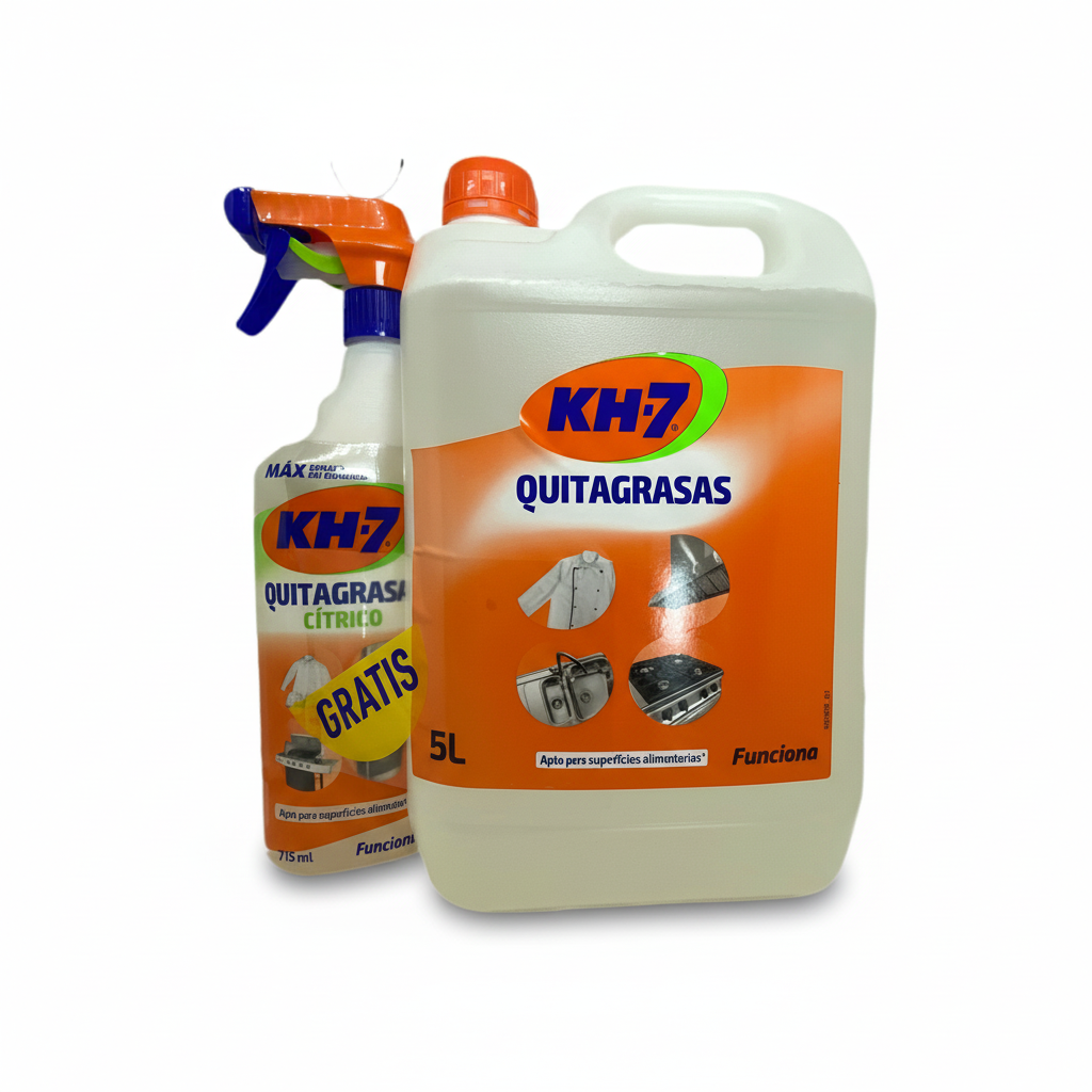 KH-7 Quitagrasas Desengrasante 5 L + Pulverizador 750 ml – Promo Ahorro