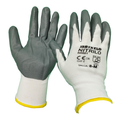 Guante de Nitrilo Brixo EN388 – Protección Mecánica, Agarre Superior