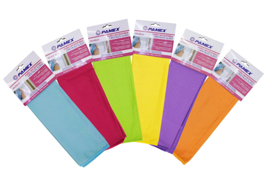 Paño Microfibra Cristales Pamex – 30x40 cm, Sin Rayas para Cristales y Espejos