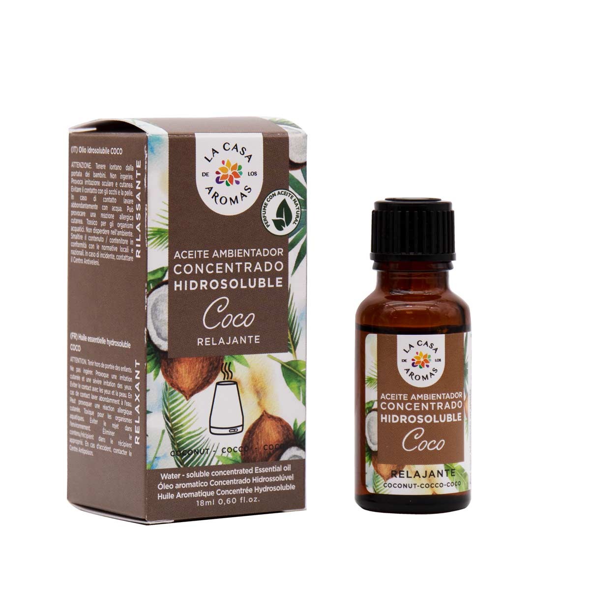 Aceite Aromático para Difusor 18ml – Aromaterapia Hogar y Oficina, 4 Aromas