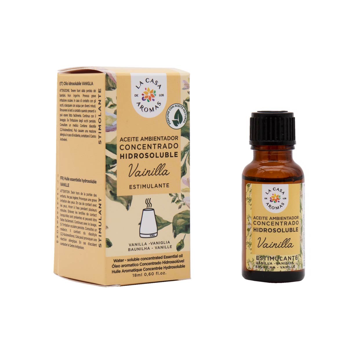Aceite Aromático para Difusor 18ml – Aromaterapia Hogar y Oficina, 4 Aromas