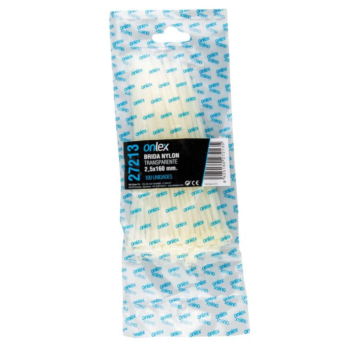 Bridas de Nylon Transparentes 100 Uds – Alta Resistencia, Varias Medidas
