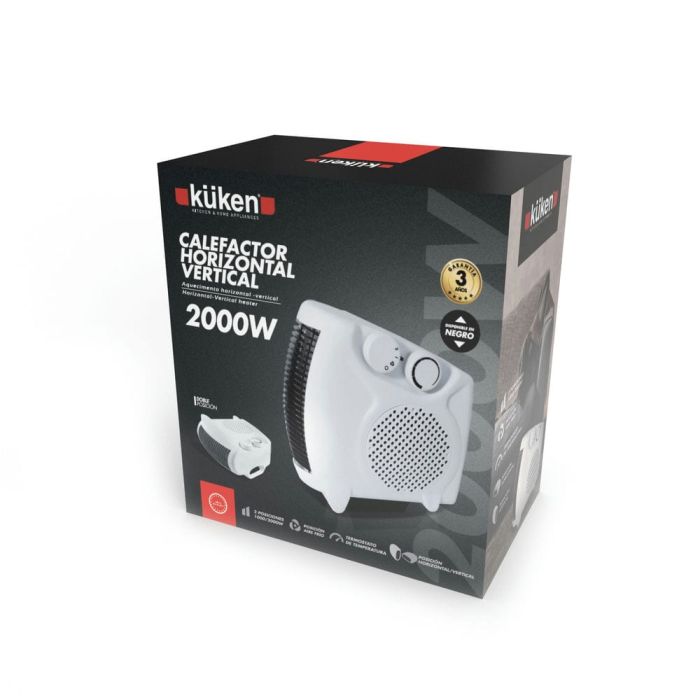 Electric Heater Horizontal-Vertical 1000W-2000W Black – 2 Settings