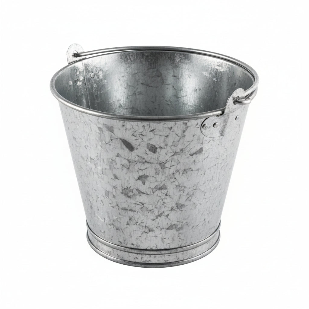 Cubo de Chapa Galvanizada – Resistente, Para Uso Industrial y Doméstico