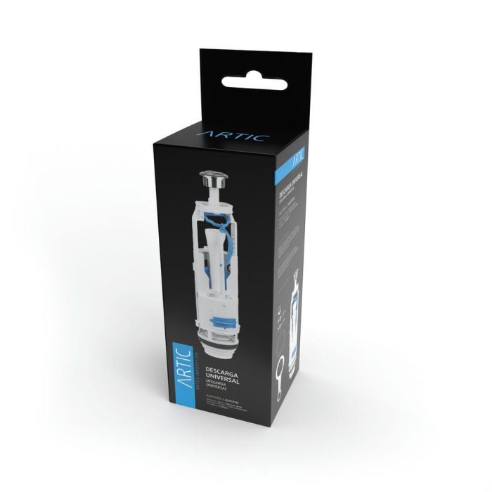 Descargador Cisterna WC Doble Pulsador Universal ARTIC ECO – Ajustable y Compatible con Roca