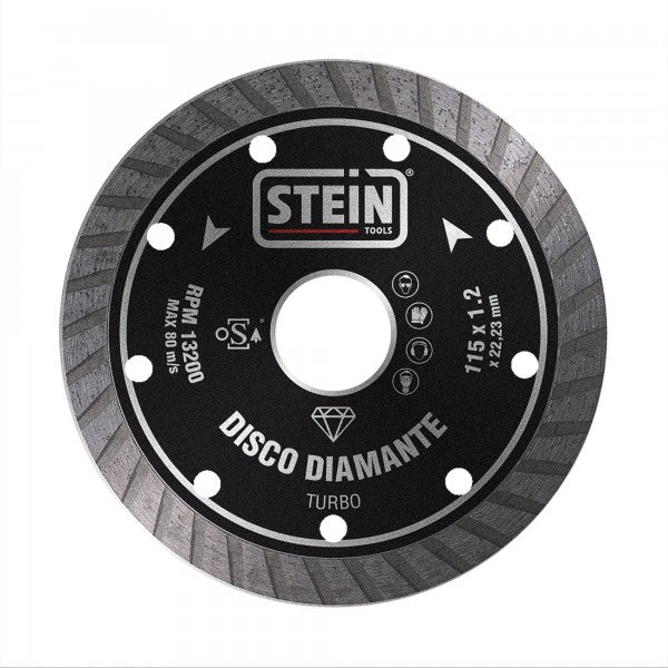 Disco de Diamante Turbo Ø115 mm – Corte Seco y Húmedo Obra Loseta Mármol
