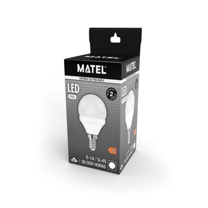 Bombilla LED Esférica E14 G45 5W Luz Fría – Pequeña, Eficiente y Duradera