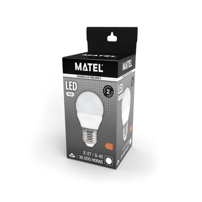 Bombilla LED Esférica E27 G45 5W Luz Fría – Decorativa y Eficiente