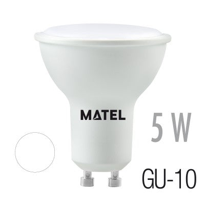 Bombilla LED Dicroica GU10 5W Luz Fría – Bajo Consumo, Encendido Instantáneo
