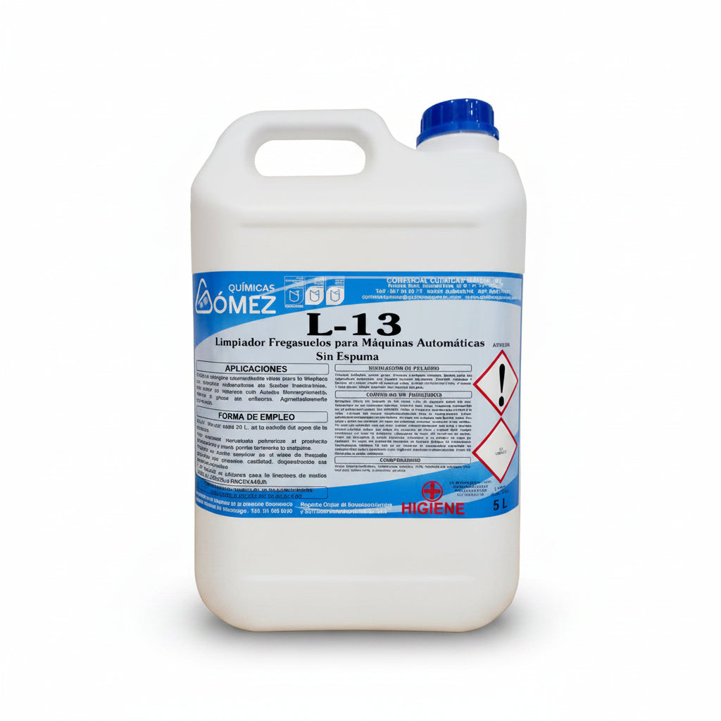 Fregasuelos Industrial 5L para Máquinas Fregadoras – Espuma Controlada L-13, Alto Rendimiento