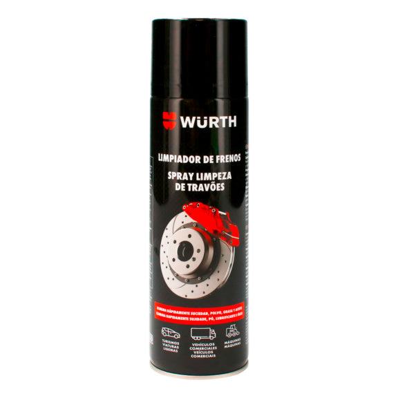 Limpiador de Frenos Spray Würth Black Edition 500ml – Desengrasante Profesional