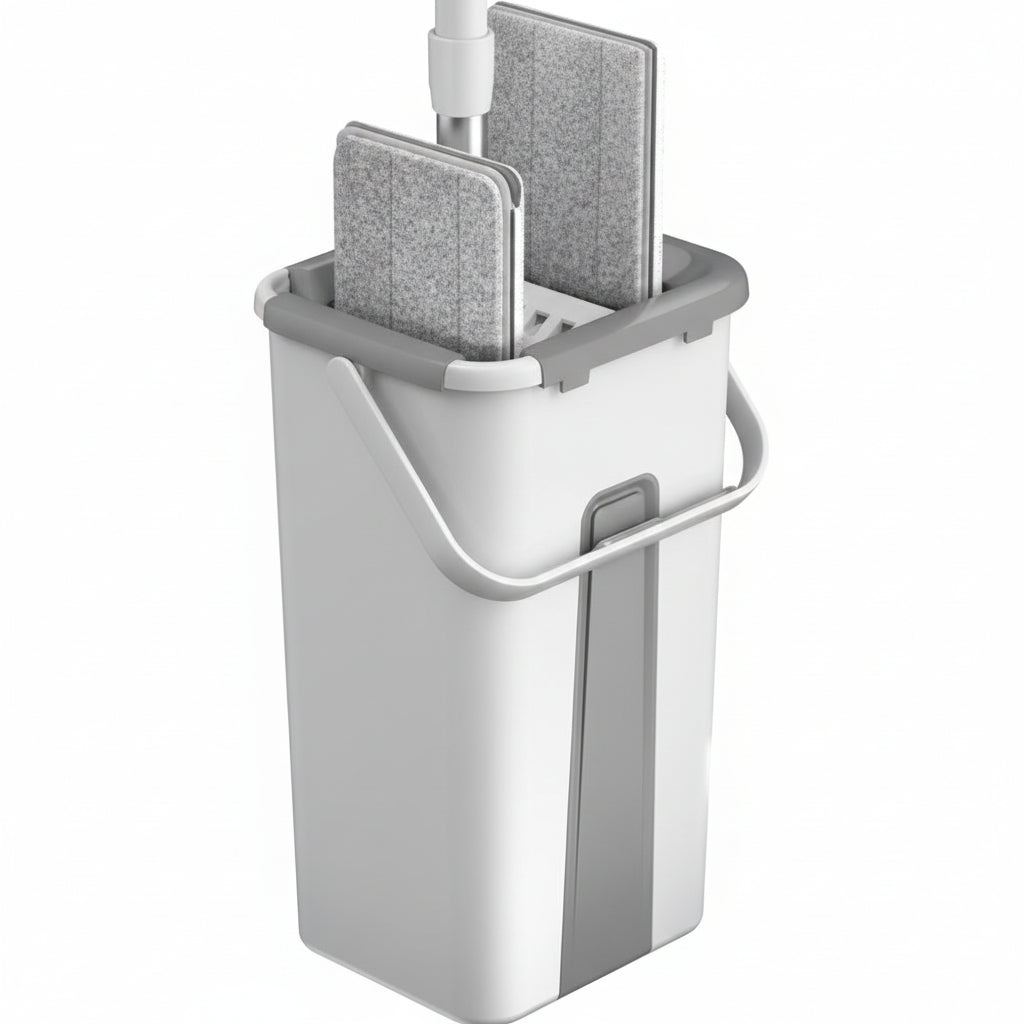 Mopa Microfibra con Cubo Autolimpiante Doble Cámara – Lavado y Secado Simultáneo