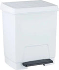Cubo de Basura con Pedal Blanco Eco 21L – Silencioso y Higiénico