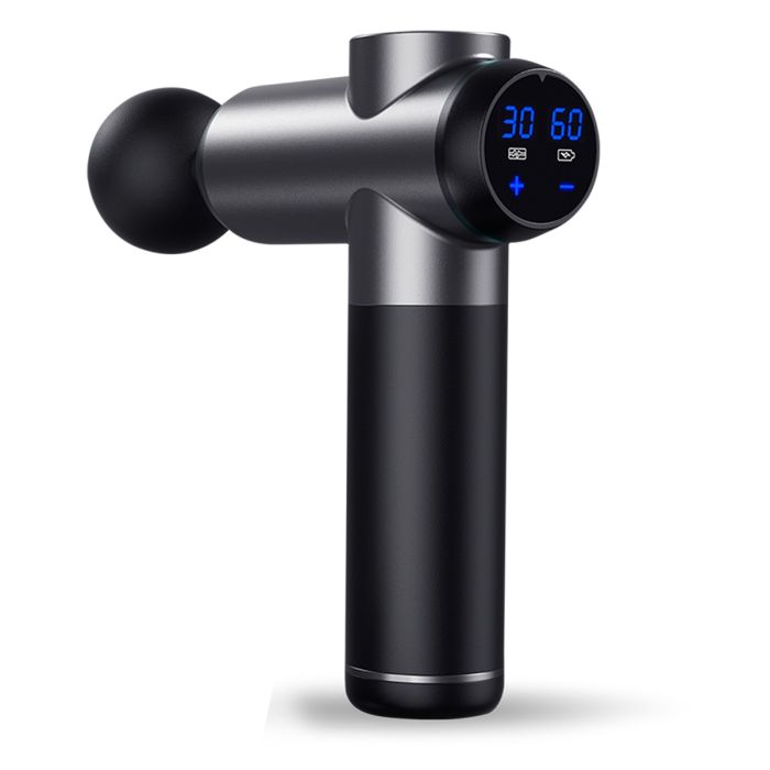 Pistola de Masaje Muscular Digital 18W – 6 Cabezales, Recargable, Silenciosa