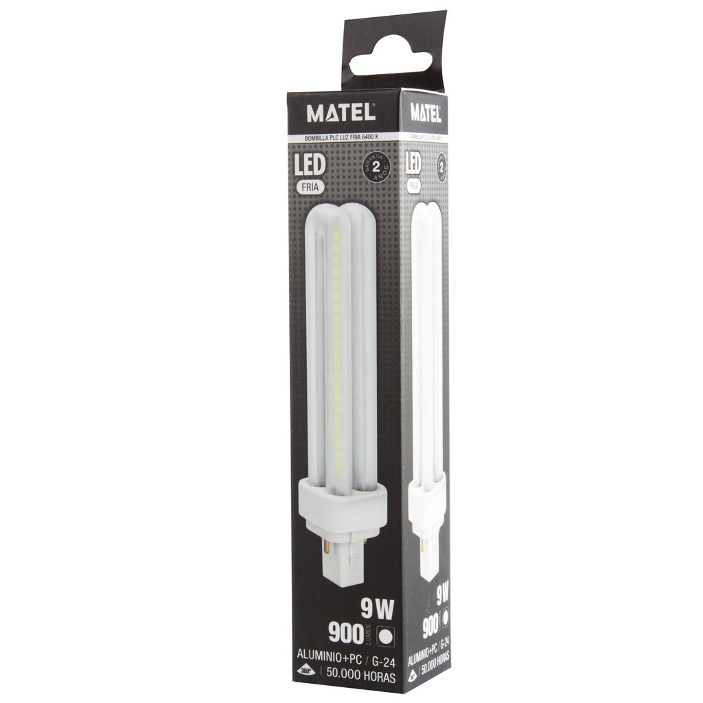 Bombilla LED PLC G24 9W Luz Fría – Sustituye Fluorescente, Bajo Consumo