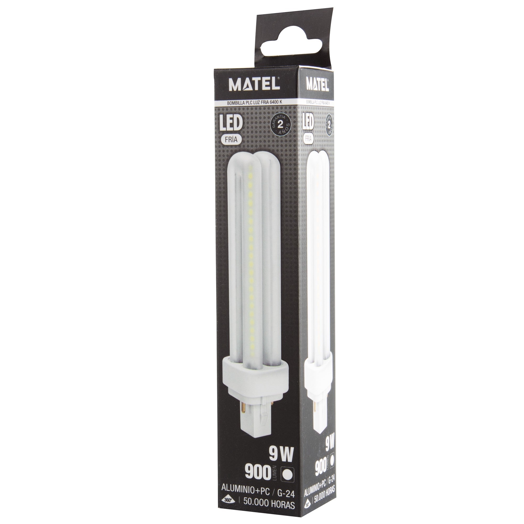 Bombilla LED PLC G24 9W Luz Fría – Sustituye Fluorescente, Bajo Consumo
