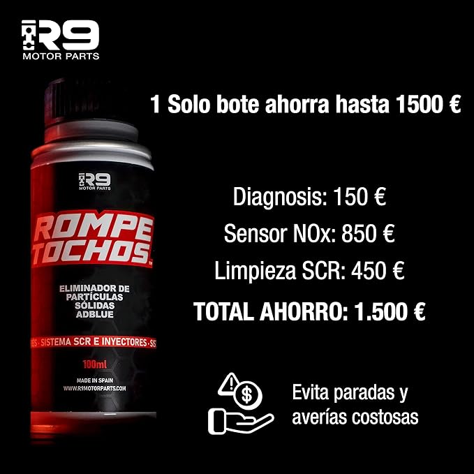 Anticristalizante AdBlue R9 RompeTochos – Disuelve Cristales y Limpia el Sistema SCR
