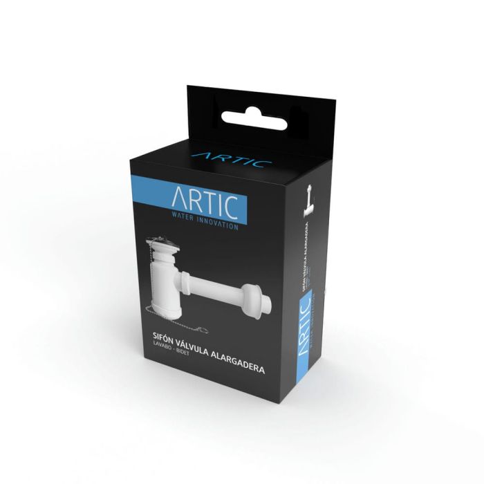 Sifón Desagüe Lavabo / Bidet 1 1/2" – Tubo 40mm con Tapón y Cadenilla