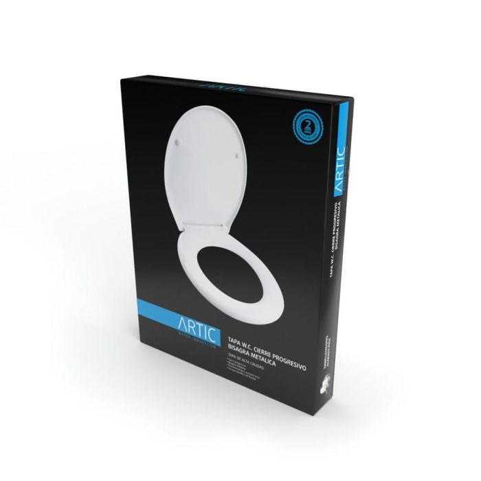 Tapa WC con Cierre Progresivo – Antibacteriana, Desmontable, Blanco