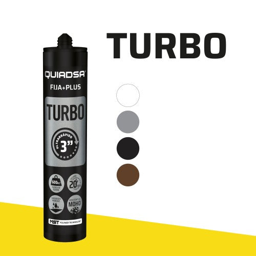 Cartucho de adhesivo sellador de montaje QUIADSA Fija+ Plus Turbo