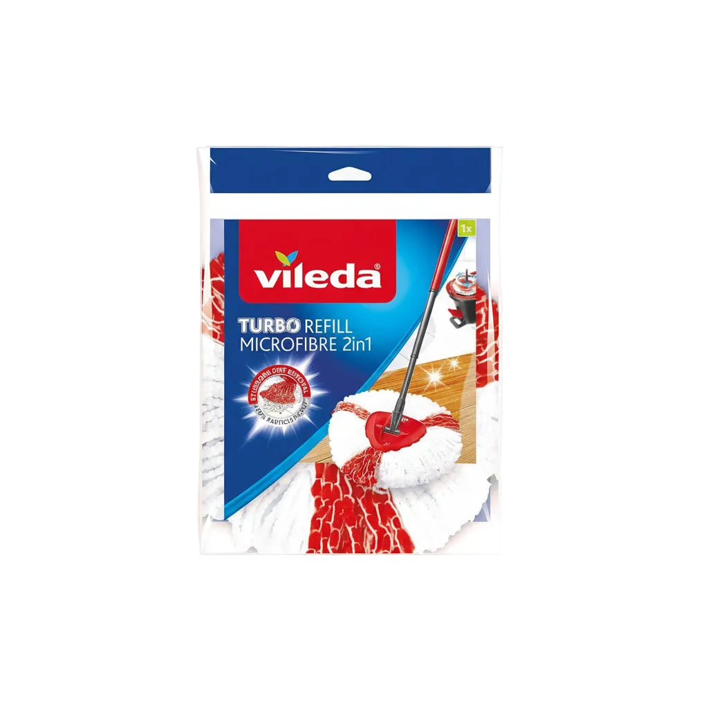 Recambio Fregona Vileda Turbo 2en1 – Compatible Sistema Turbo, Alta Absorción